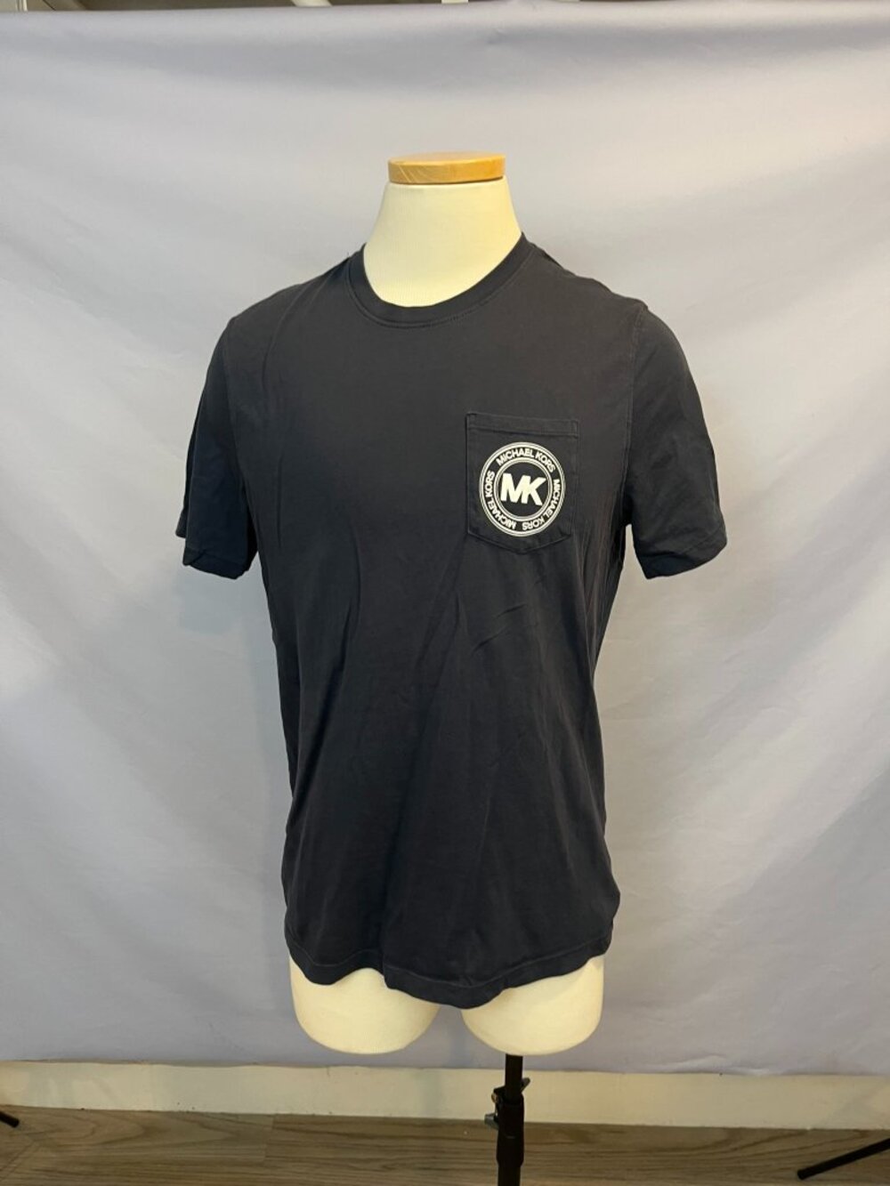 Michael Kors MK Logo Pocket T-Shirt Men’s L Black Crewneck Short Sleeve Tee
